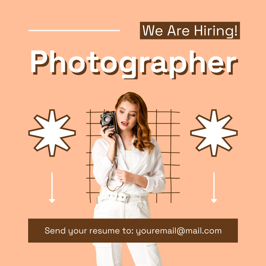 Announcement of Photographer Vacancy Instagram – шаблон для дизайна