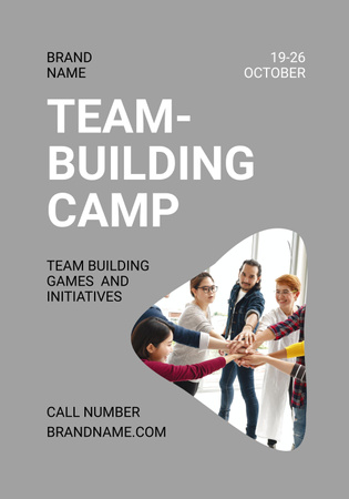 Plantilla de diseño de Oferta de campamento de team building Poster 28x40in 