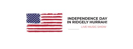 Designvorlage Independence USA Day Celebration Announcement für Facebook cover