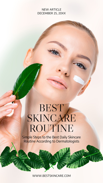 Modèle de visuel Best Skincare Routine - Instagram Story
