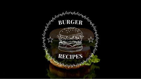Template di design Burger Cooking On Channel With Fire YouTube intro