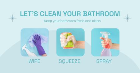 Modèle de visuel Bathroom Cleaning Offer - Facebook AD