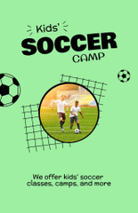 Kids' Soccer Camp Announcement with Balls