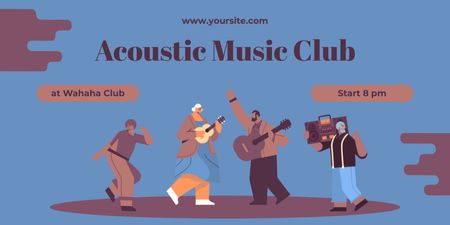Designvorlage Classical Music Club Event Announcement für Twitter