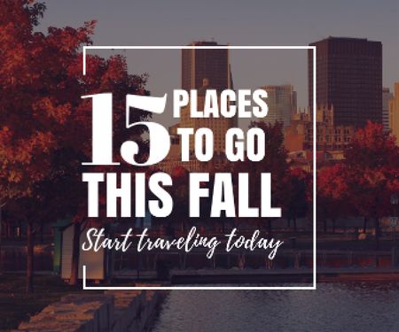 places to go this fall poster Large Rectangle – шаблон для дизайну