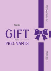 Gift for Pregnant Offer with Present Boxes in Purple
