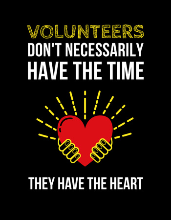 Phrase about Volunteers T-Shirt Design Template