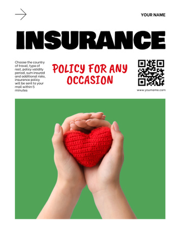 Travel Insurance Offer Poster 22x28in Design Template