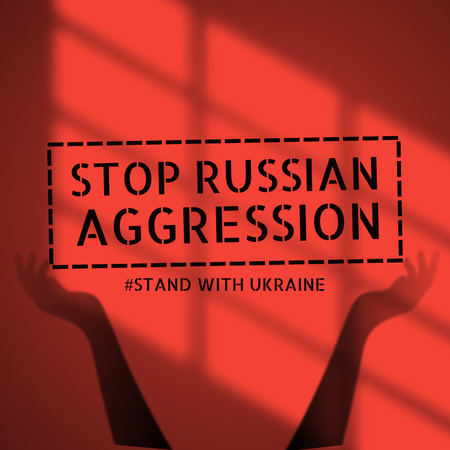 Stop Russian Aggression Social media Design Template
