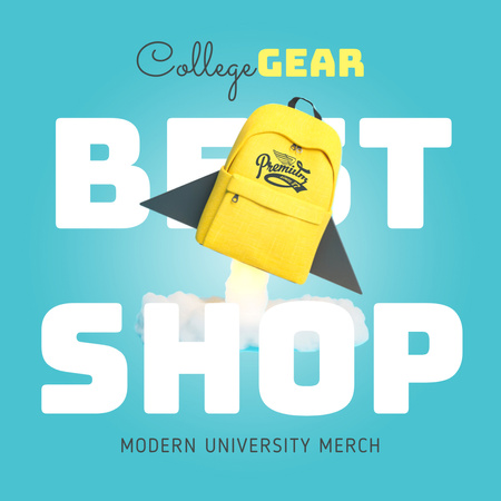 College Apparel and Merchandise Animated Post Design Template