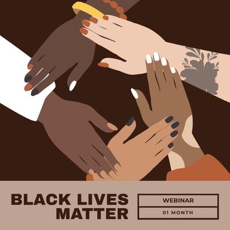 Plantilla de diseño de frase sobre igualdad racial con el hombre afroamericano Instagram 