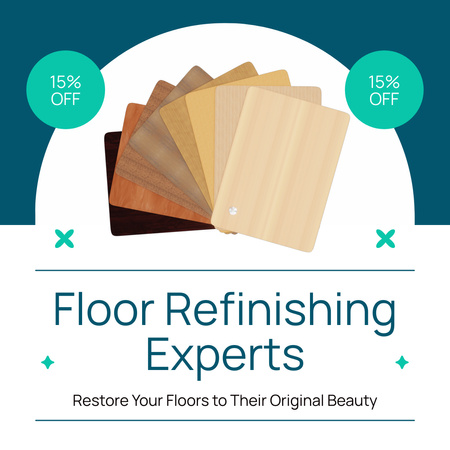 Seamless Floor Refinishing Expert Service With Samples Animated Post Design Template