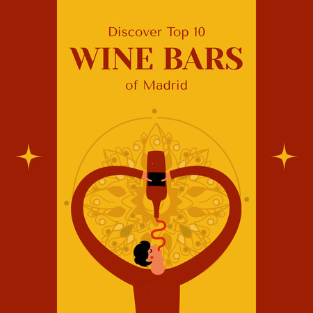 Plantilla de diseño de El mejor conjunto de bares de vinos de la ciudad Animated Post 