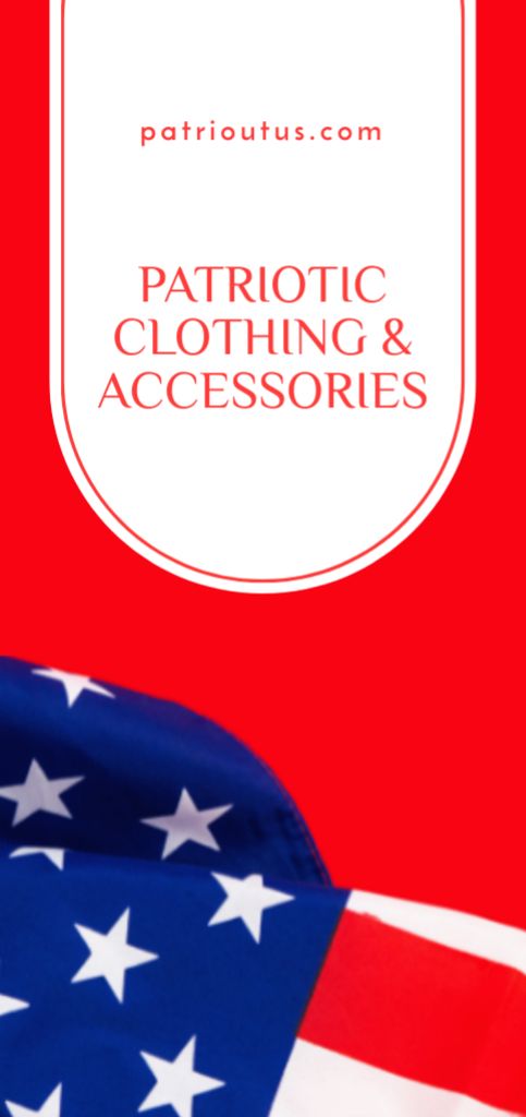 Sale of Accessories on National USA Holiday Flyer DIN Large Πρότυπο σχεδίασης