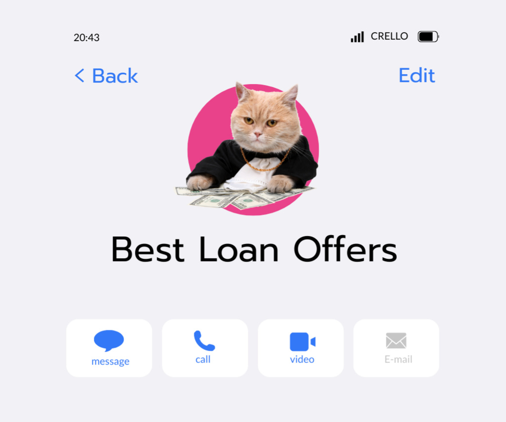 Template di design Funny Boss Cat for Financial Services Medium Rectangle