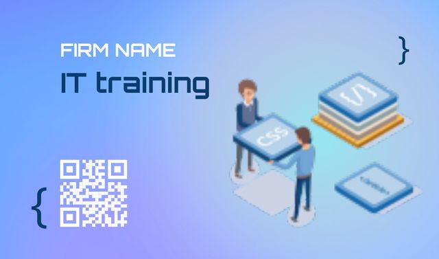 Programming Courses Ad Business cardデザインテンプレート