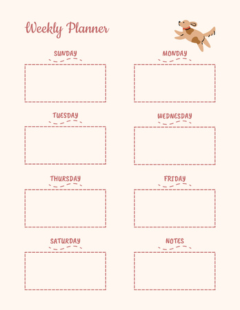 Platilla de diseño Cute Dog Lover Weekly Notepad 8.5x11in