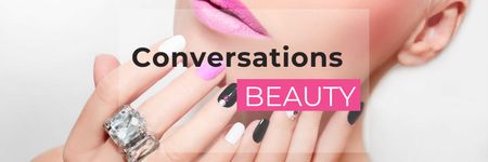 Beauty conversations website Twitter Design Template