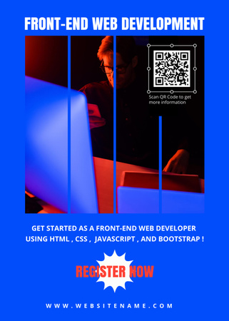 Platilla de diseño Web Development Course Ad Flayer