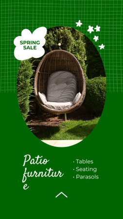 Сезонная распродажа сидений и столов для патио Instagram Video Story – шаблон для дизайна