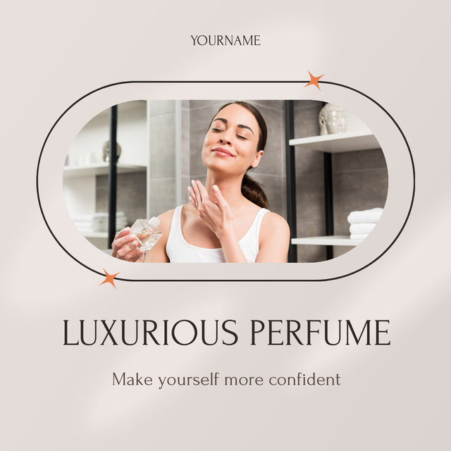 Ontwerpsjabloon van Instagram van Woman with Luxurious Perfume