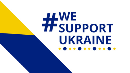 Plantilla de diseño de We Support Ukraine Youtube Thumbnail 