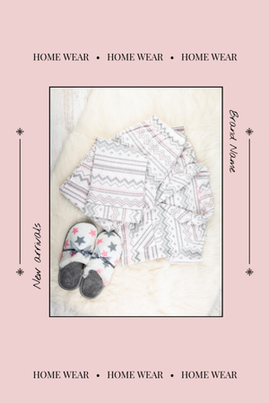Winter Home Outfits Postcard 4x6in Verticalデザインテンプレート