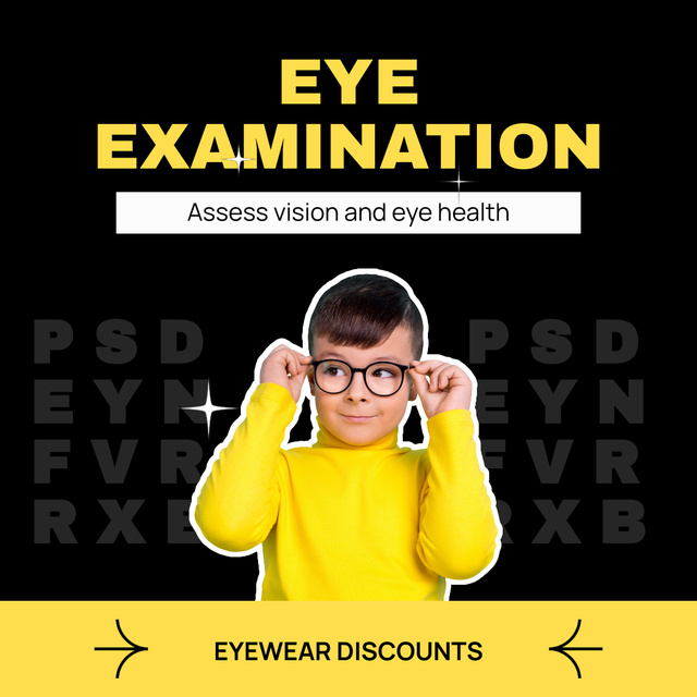 Checking Eye Health in Children Animated Post Tasarım Şablonu