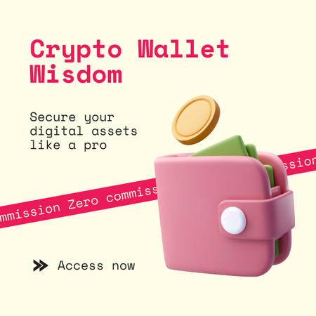 Security of Access to Virtual Wallet for Stock Trading LinkedIn post Design Template