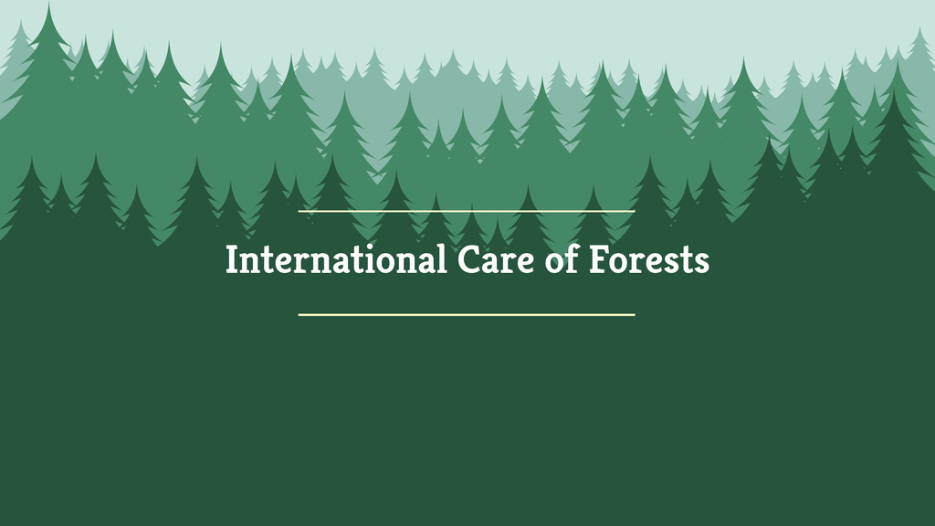 Designvorlage International Day of Forests Event Announcement in Green für Youtube