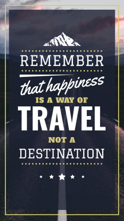 Travel Quote Empty Road View Instagram Story Design Template