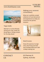 Luxury Hotel Ad with Modern Interior of Rooms