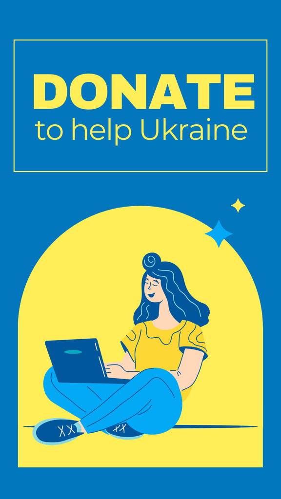 Stand With Ukraine  Instagram Story tervezősablon