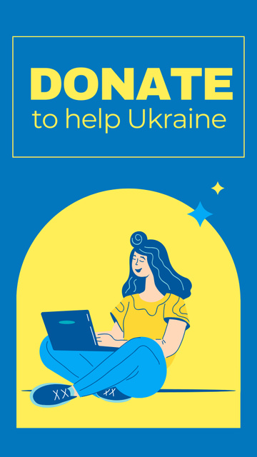 Designvorlage Stand With Ukraine  für Instagram Story