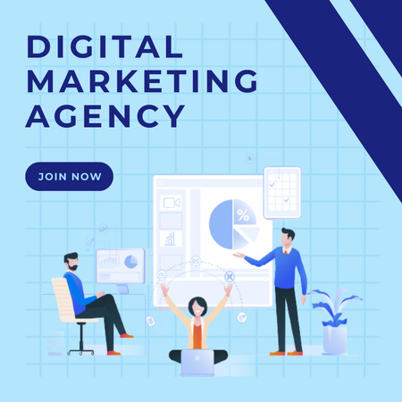 Designvorlage Werbeagentur für digitales Marketing für Instagram
