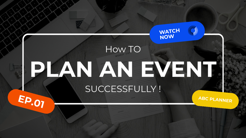 Services of Successful Event Planning Agency Youtube Thumbnail Tasarım Şablonu