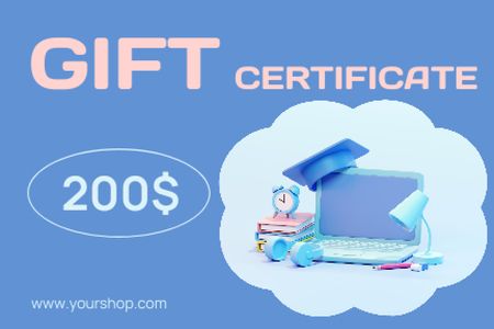 Platilla de diseño Back to School Special Offer Gift Certificate