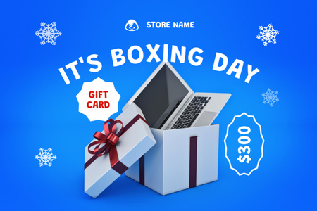 Laptop Sale Offer on Boxing Day Gift Certificate Πρότυπο σχεδίασης