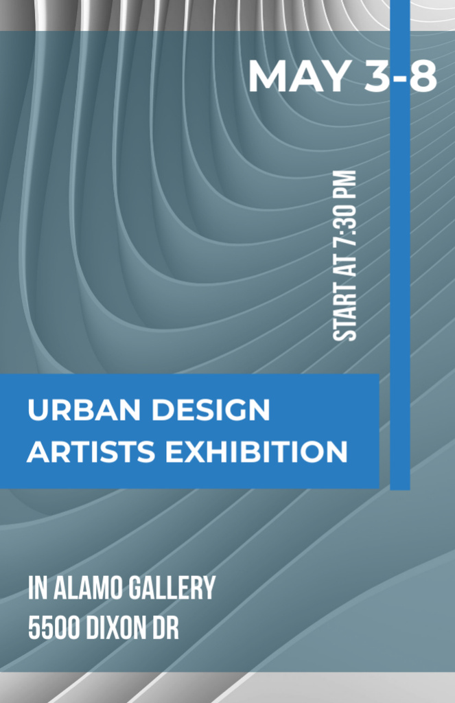 Ontwerpsjabloon van Flyer 5.5x8.5in van Urban Design Artists Exhibition Ad