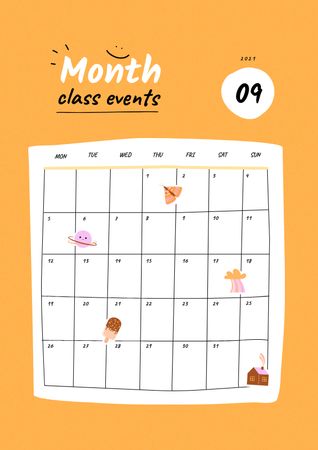 School Class Events Planning Schedule Planner Tasarım Şablonu