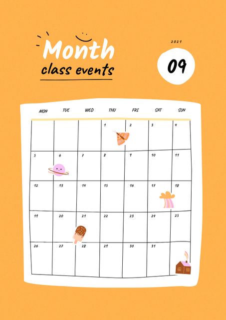 Modèle de visuel School Class Events Plan - Schedule Planner