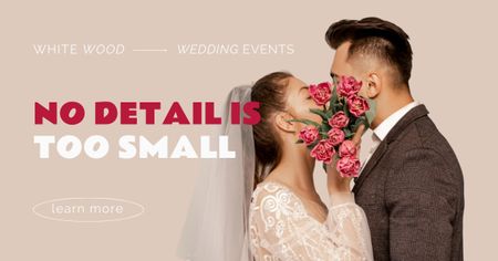 Wedding Event Agency Announcement Facebook AD tervezősablon