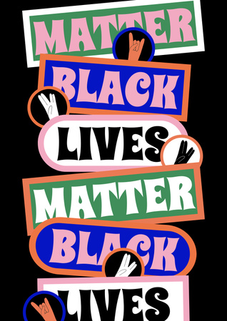 Plantilla de diseño de Protest against Racism Poster 
