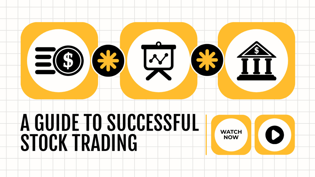 Ontwerpsjabloon van Youtube Thumbnail van Guide to Successful and Profitable Stock Trading