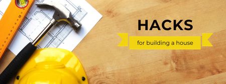 Platilla de diseño Hacks for building House Facebook cover