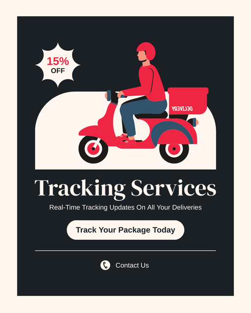 Modèle de visuel Courier and Parcel Tracking Services - Instagram Post Vertical