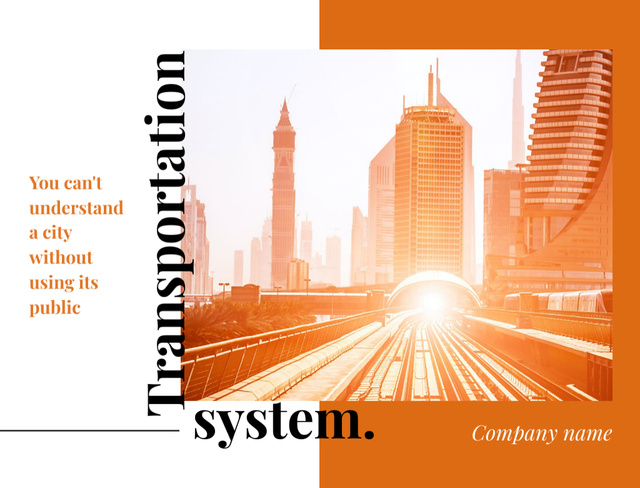 Template di design Transportation System With Traffic Postcard 4.2x5.5in