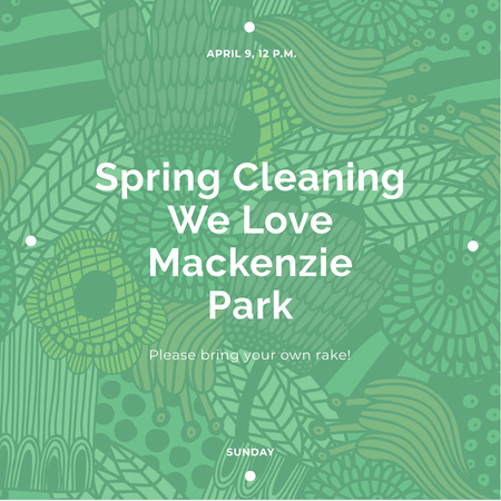 Ontwerpsjabloon van Instagram van Spring cleaning Announcement