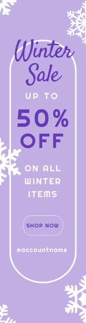 Offer Discounts for All Kinds of Winter Goods Skyscraperデザインテンプレート