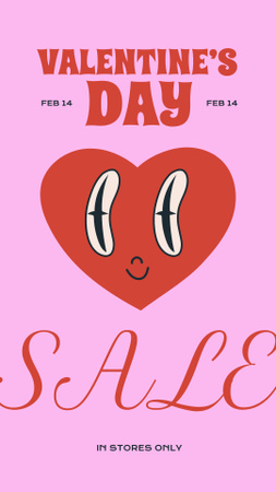 Designvorlage Valentine's Day Holiday Sale für Instagram Story